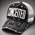 (PRE ORDERS 4-8 WEEKS) Black and white Distressed hat